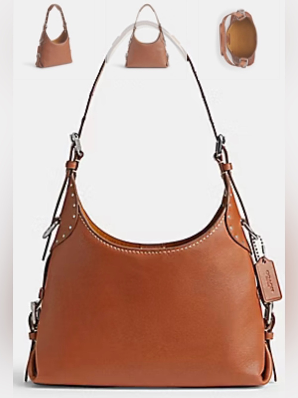 Coach Tan Leather Shoulder Hobo Bag